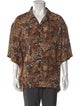 Celine Animal Print Three-Quarter Sleeve Shirt