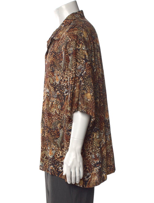 Celine Animal Print Three-Quarter Sleeve Shirt