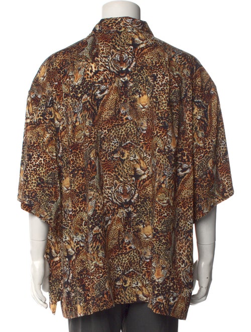 Celine Animal Print Three-Quarter Sleeve Shirt