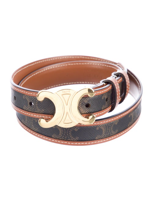 Celine Skinny Leather Waist Belt