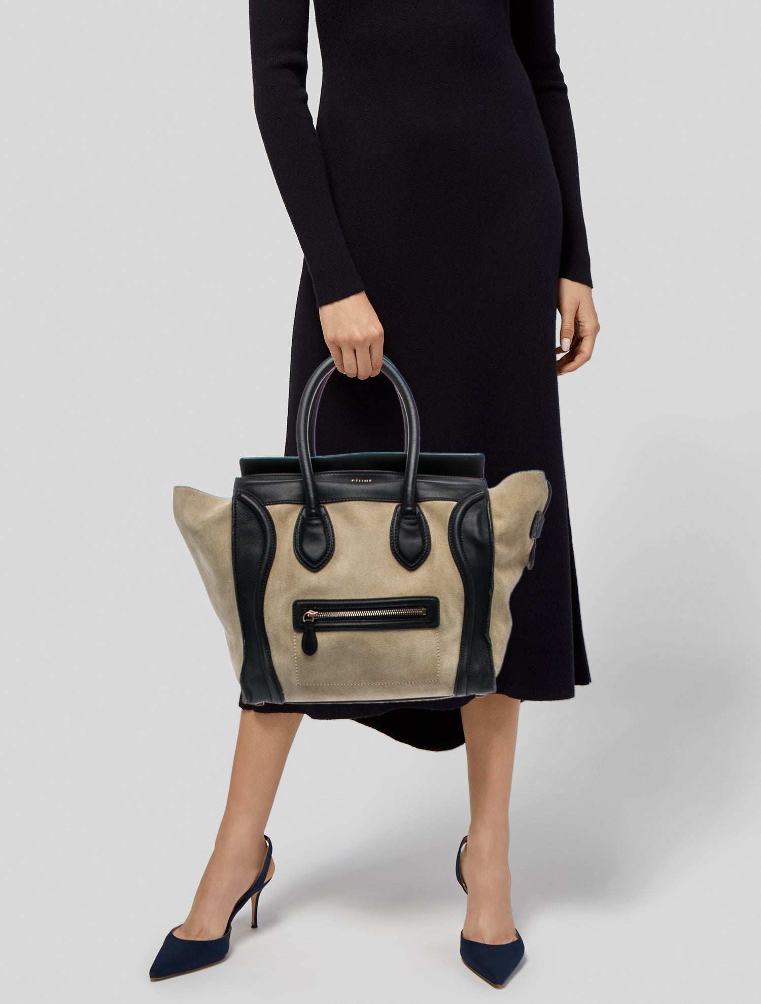 Celine Suede Luggage Mini