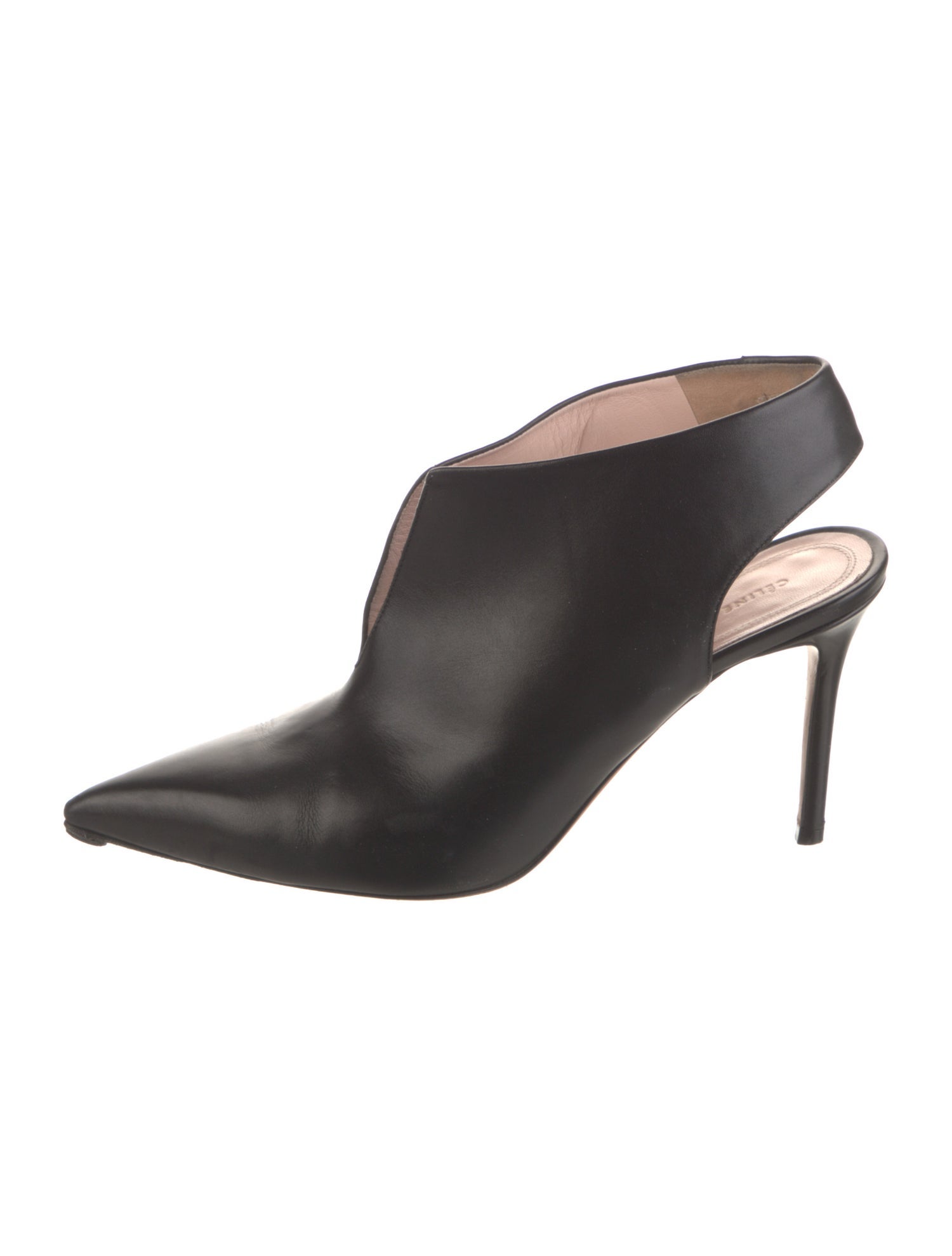 Celine Leather Cutout Accent Slingback Pumps