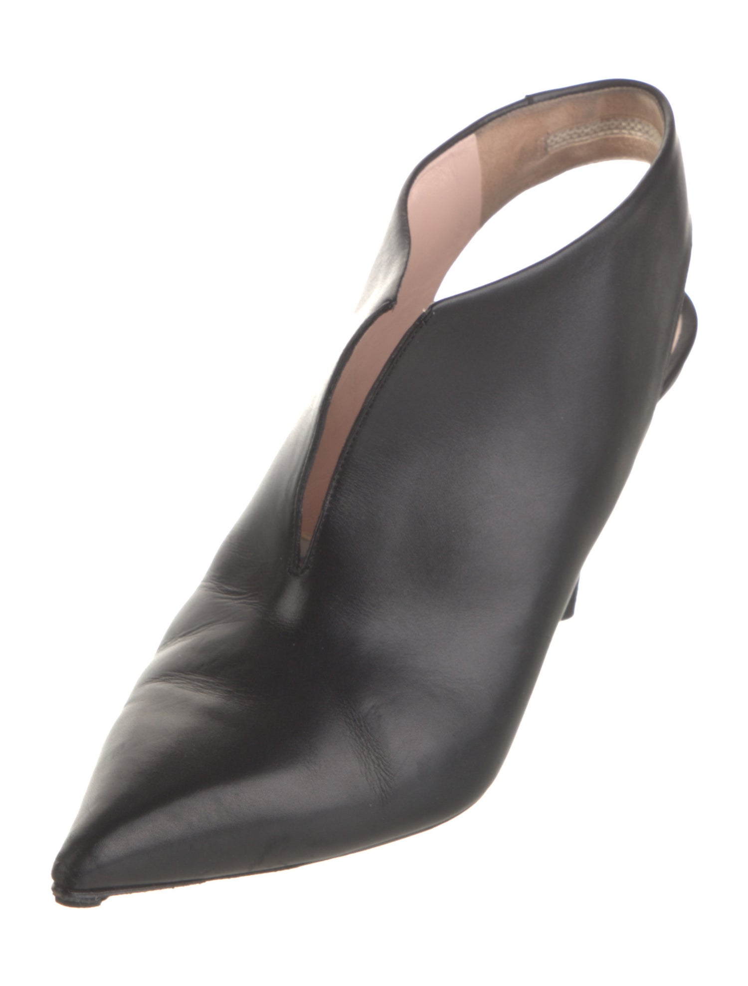 Celine Leather Cutout Accent Slingback Pumps