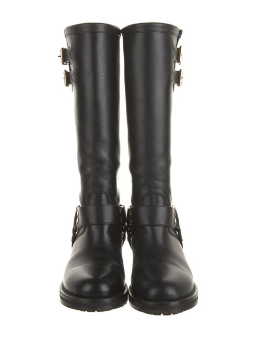 Celine Leather Studded Accents Riding Boots