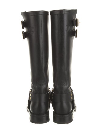 Celine Leather Studded Accents Riding Boots