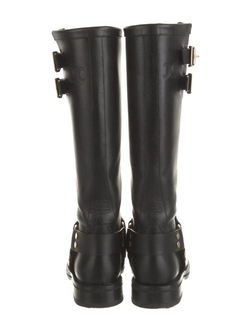 Celine Leather Studded Accents Riding Boots