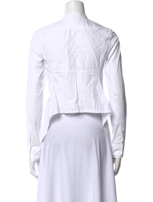 Celine Mock Neck Long Sleeve Button-Up Top