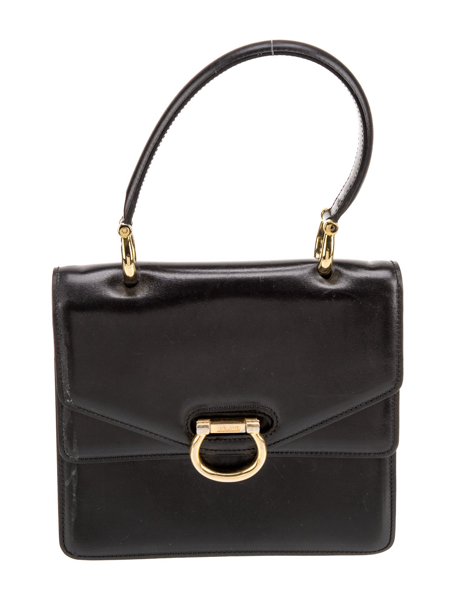 Celine Leather Top Handle Bag Vintage