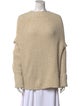 Celine Mock Neck Rib Knit Wool Sweater