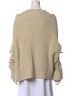 Celine Mock Neck Rib Knit Wool Sweater