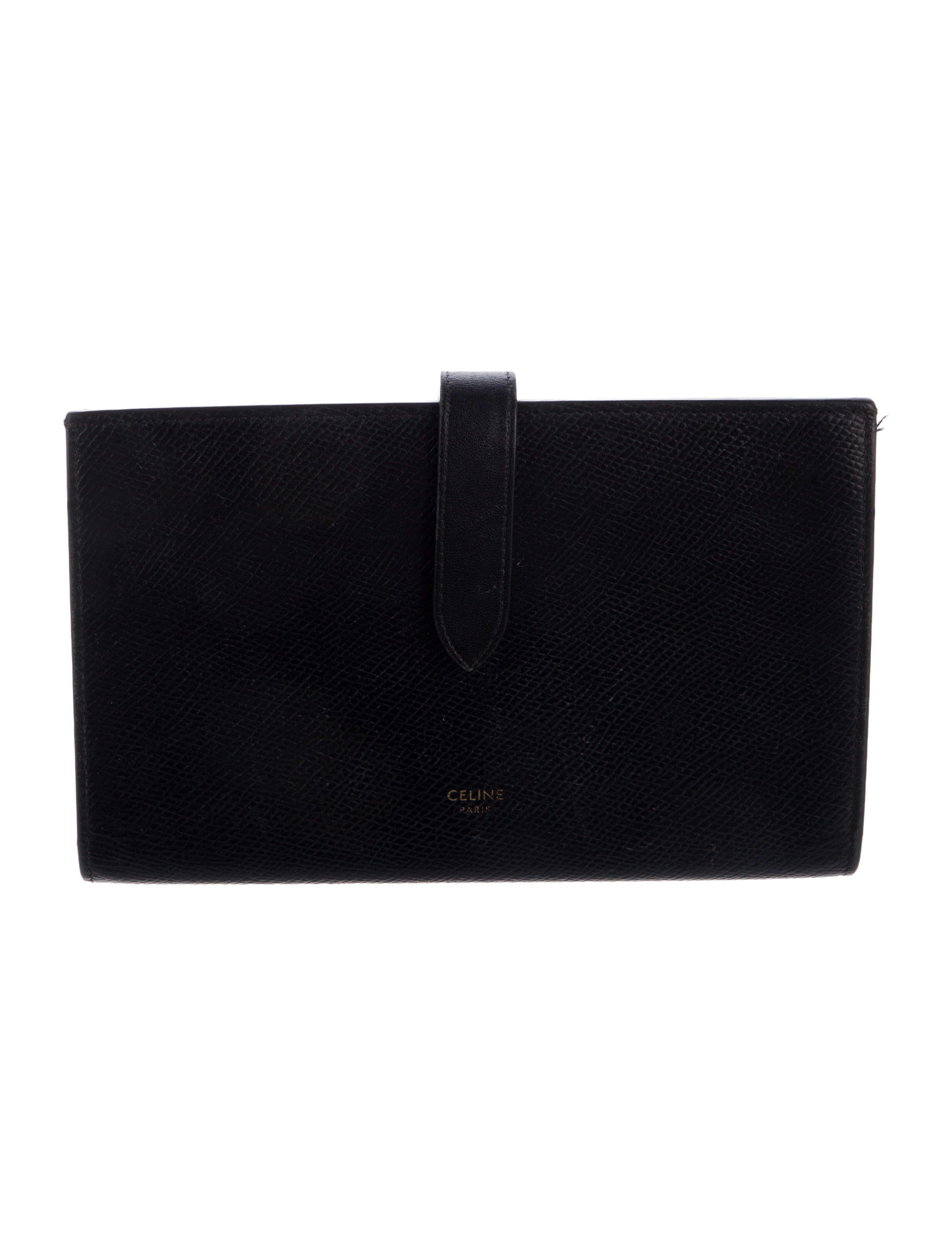 Celine 2018 Leather Multifunction Wallet French Purse