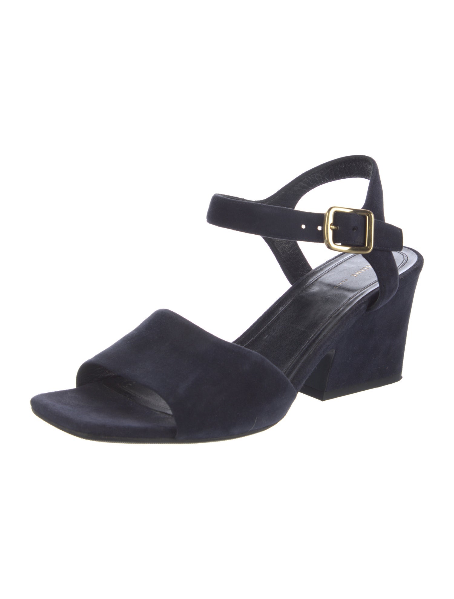 Celine Suede Cutout Accent Slingback Sandals