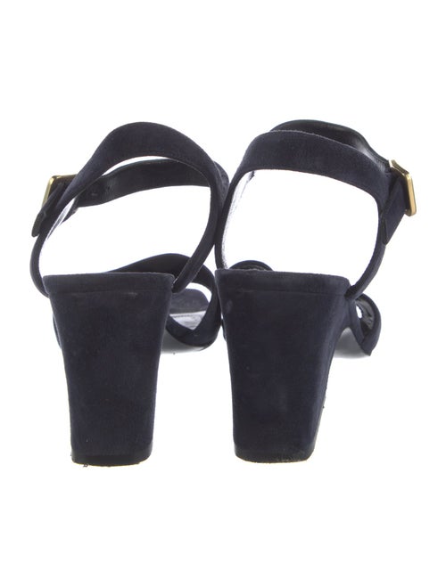 Celine Suede Cutout Accent Slingback Sandals