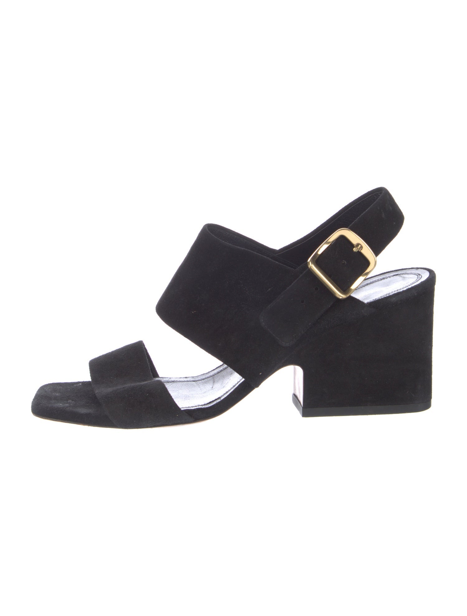 Celine Suede Cutout Accent Slingback Pumps