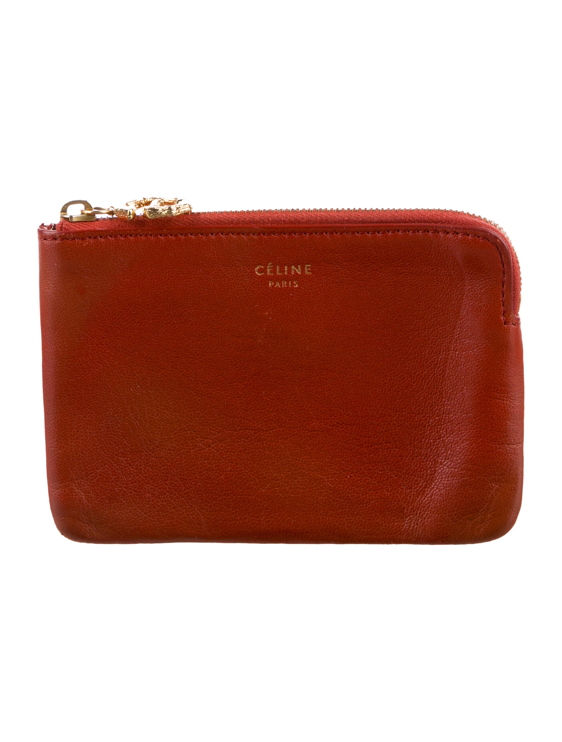 Celine Leather Printed Pouch
