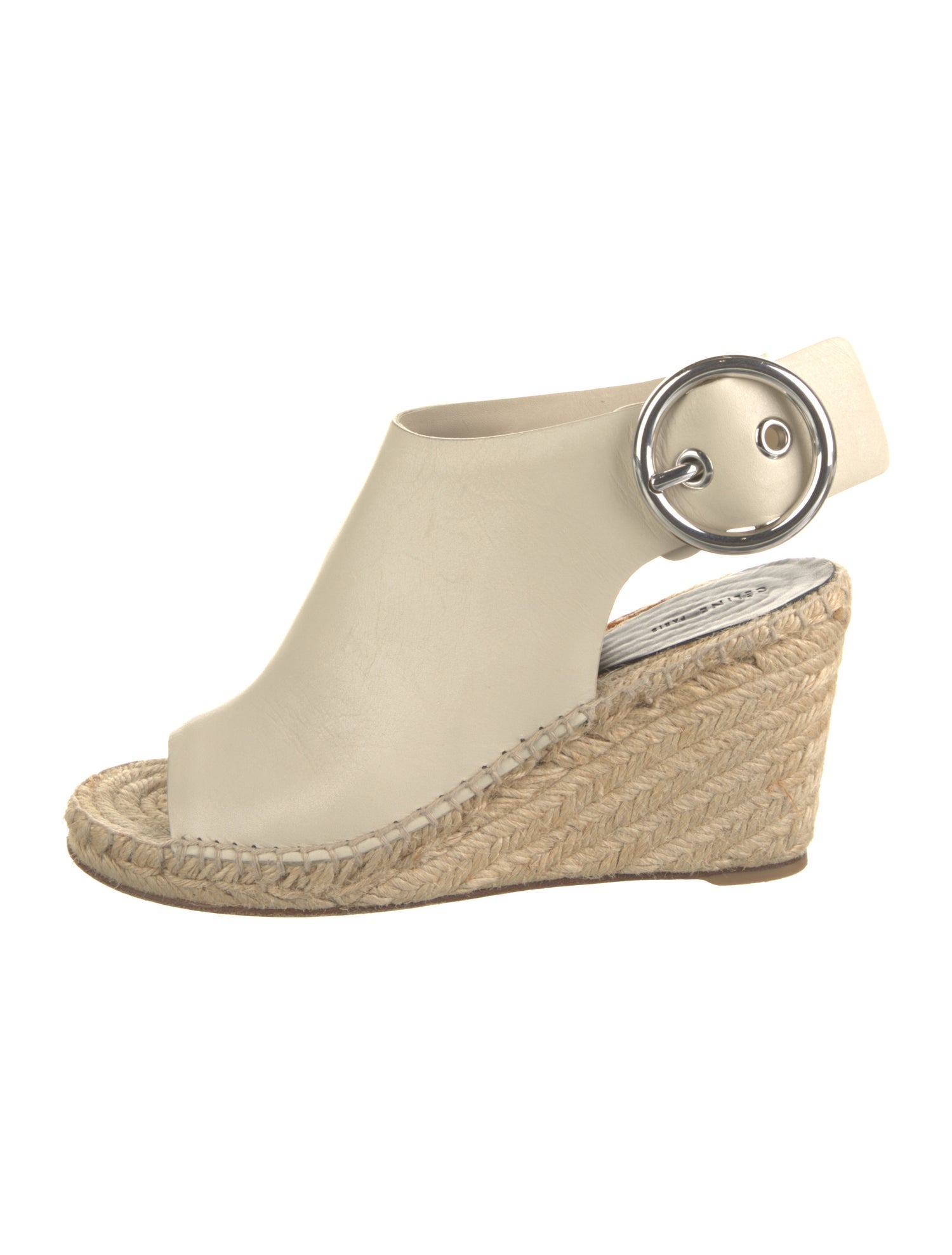 Celine Leather Colorblock Pattern Slingback Pumps