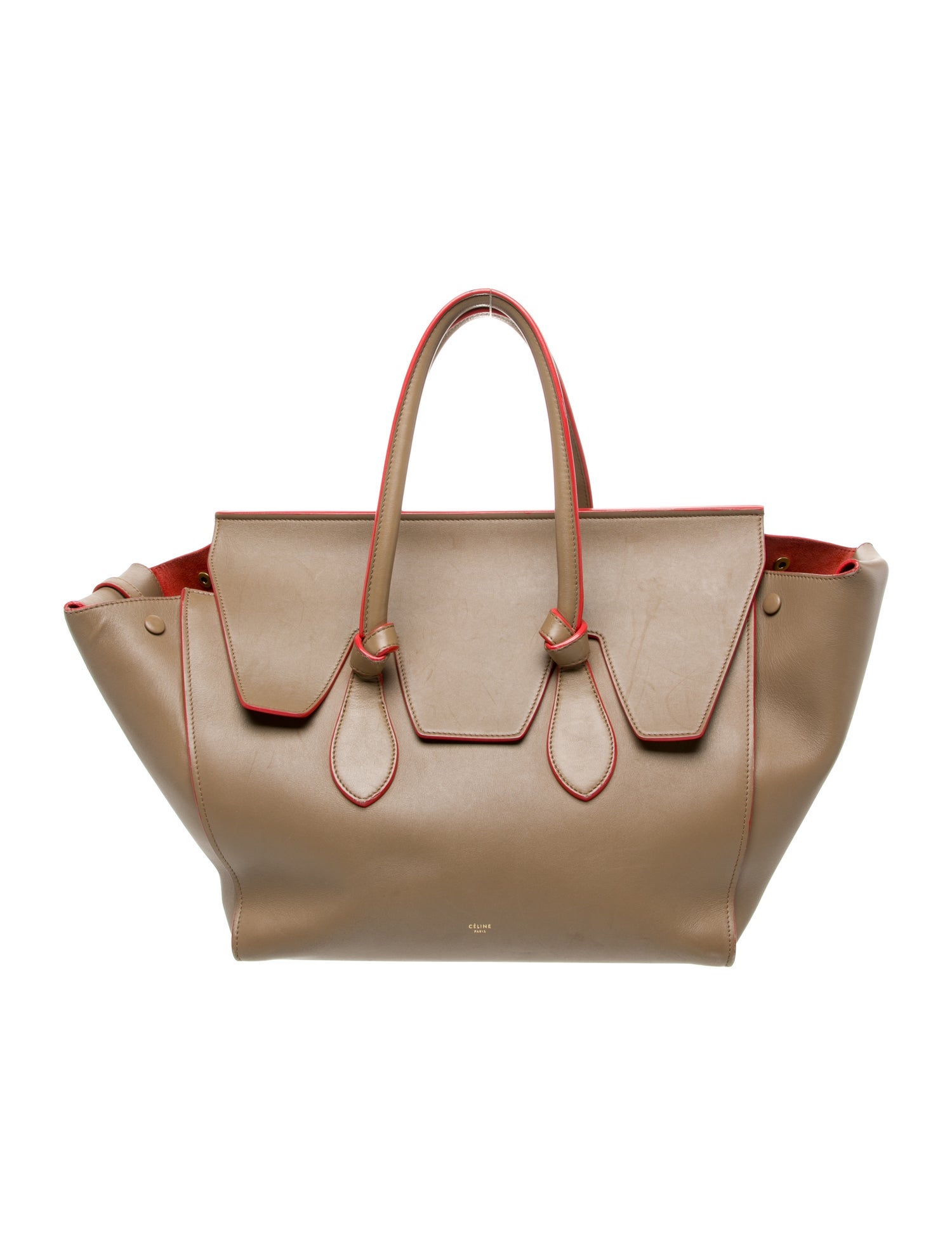 Celine Leather Tie Tote Medium