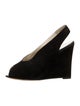 Celine Suede Cutout Accent Slingback Pumps