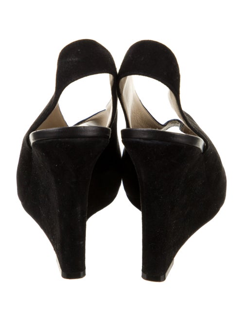 Celine Suede Cutout Accent Slingback Pumps