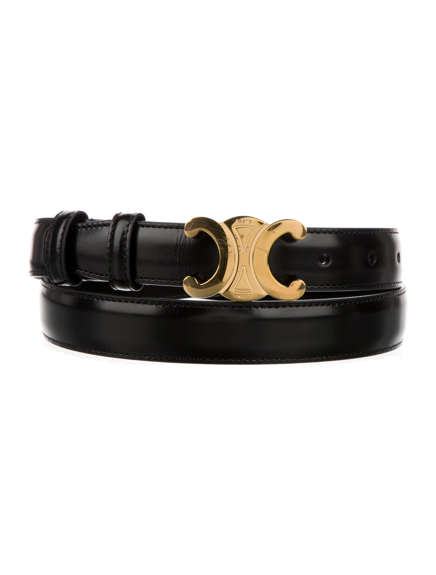 Celine Skinny Leather Belt