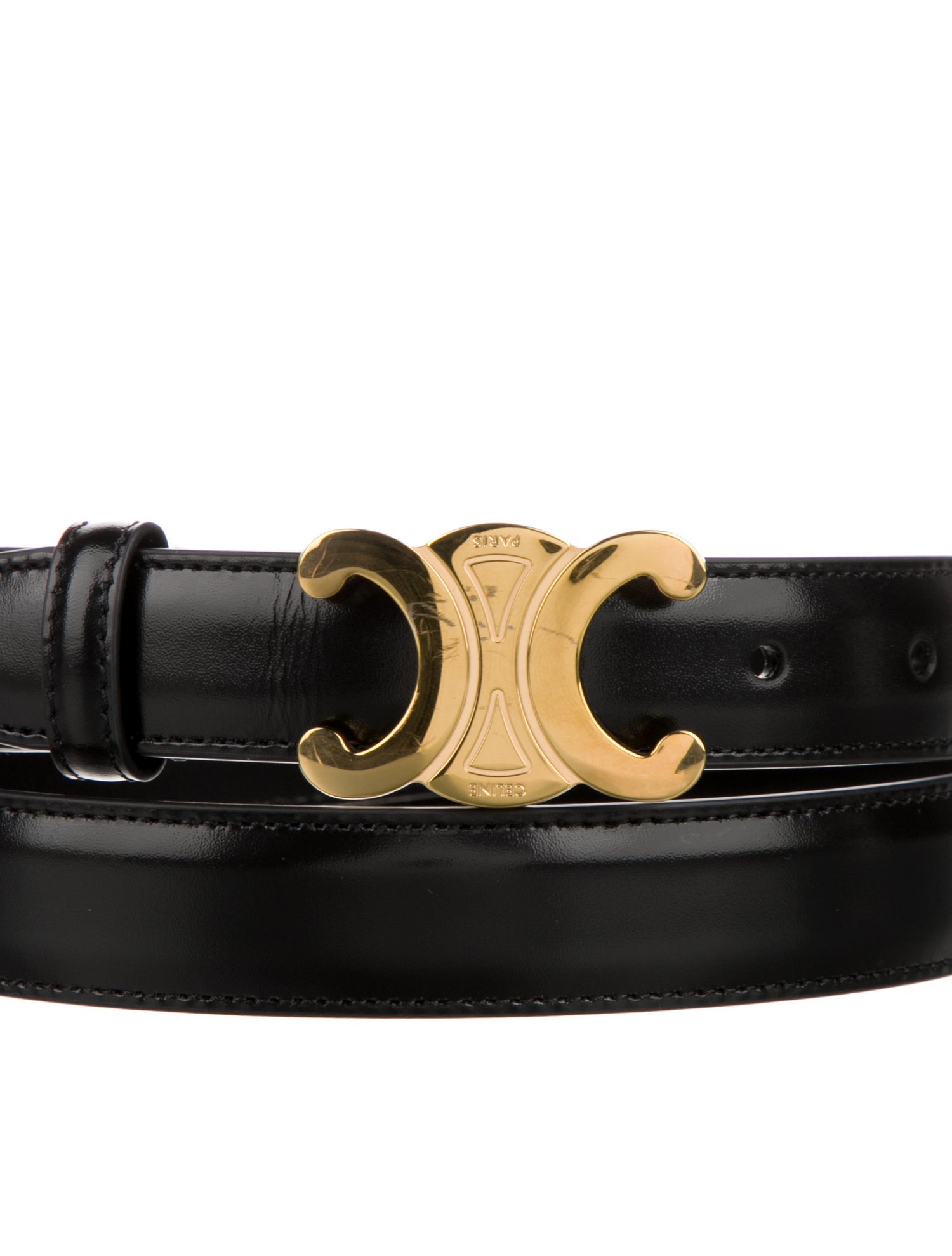 Celine Skinny Leather Belt