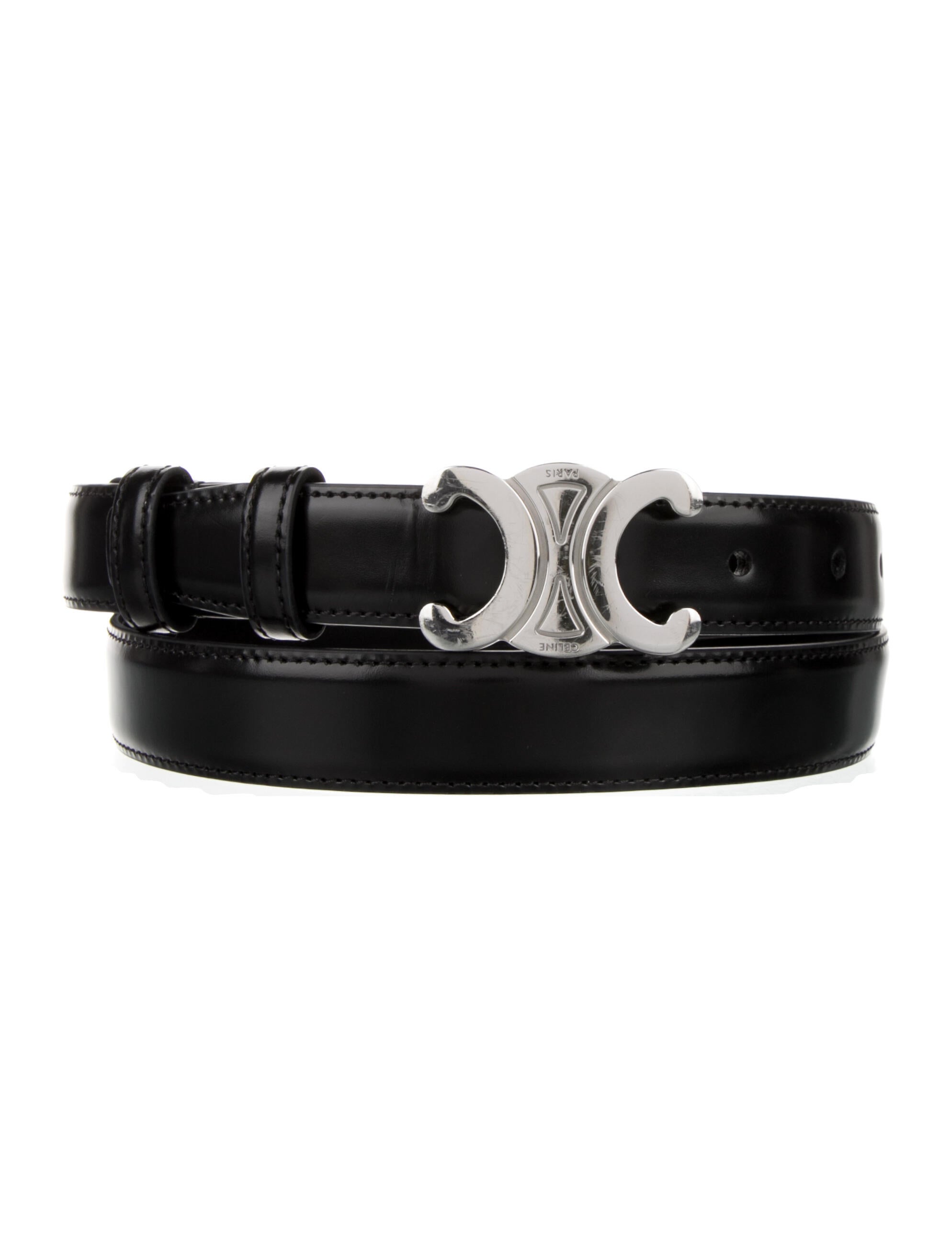Celine Skinny Leather Belt