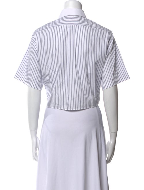 Celine Striped Short Sleeve Crop Top