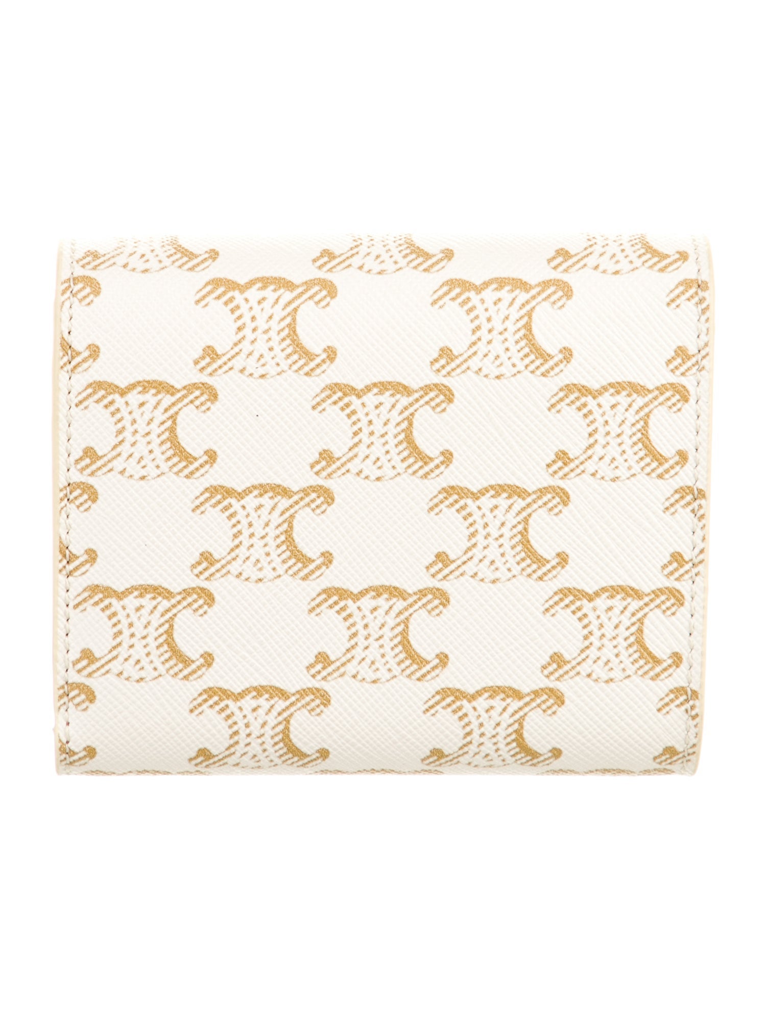 Celine Triomphe Flap Leather Wallet