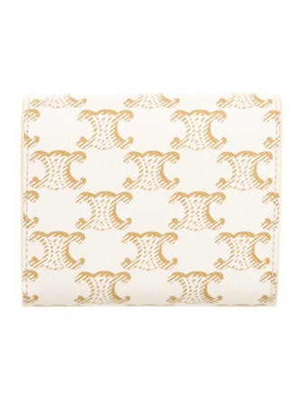 Celine Triomphe Flap Leather Wallet