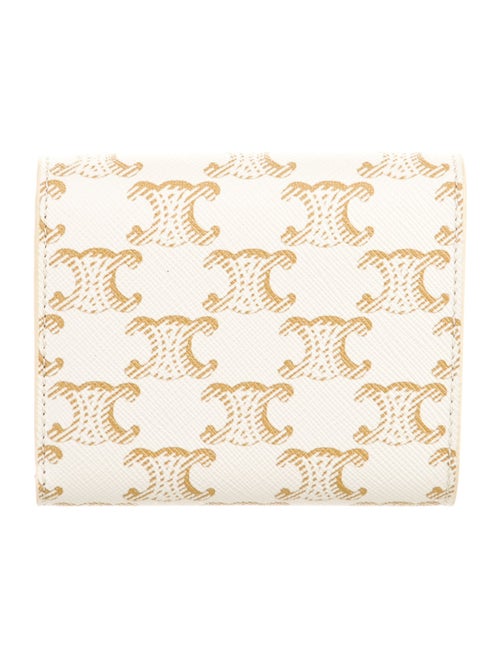 Celine Triomphe Flap Leather Wallet