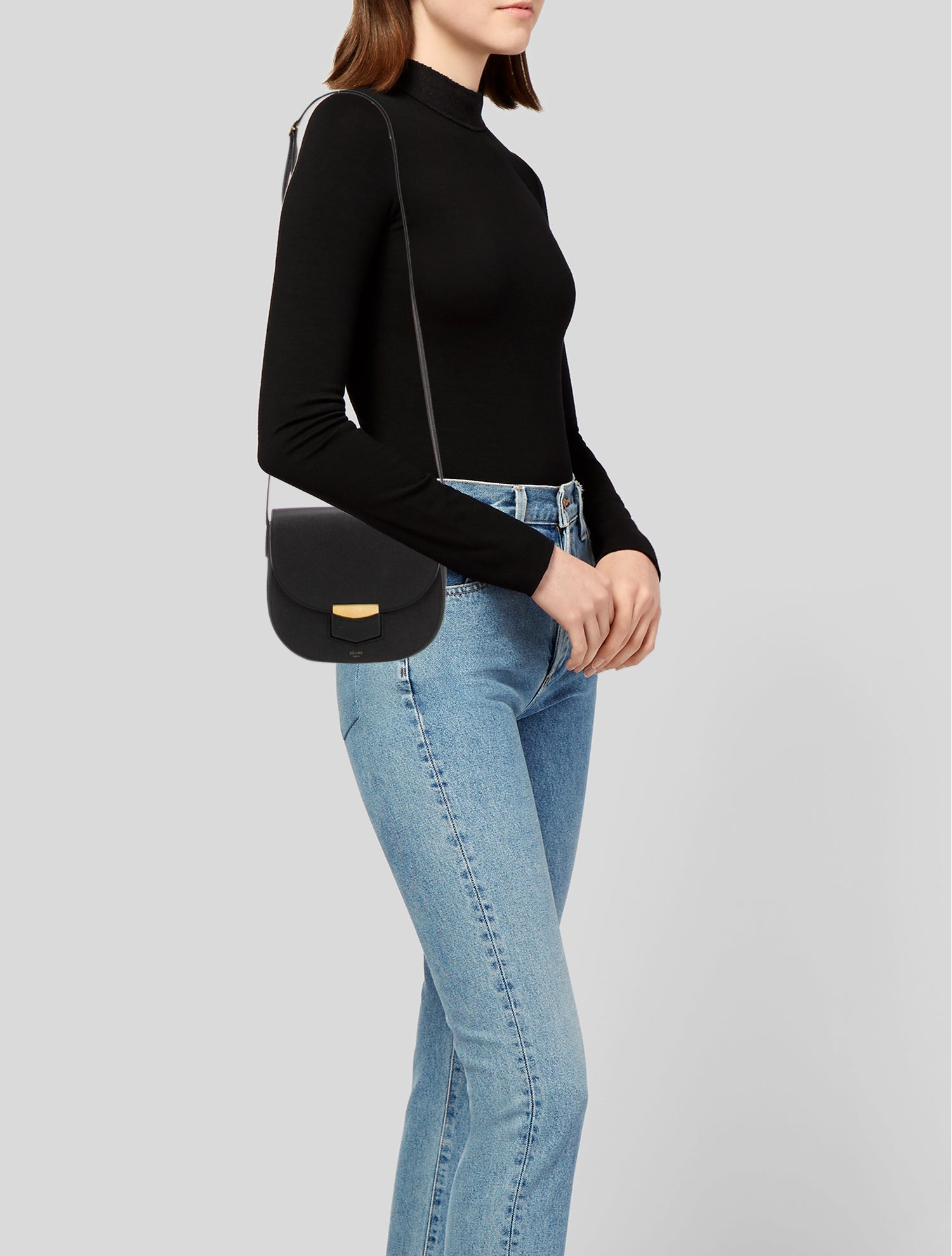 Celine Leather Trotteur Small