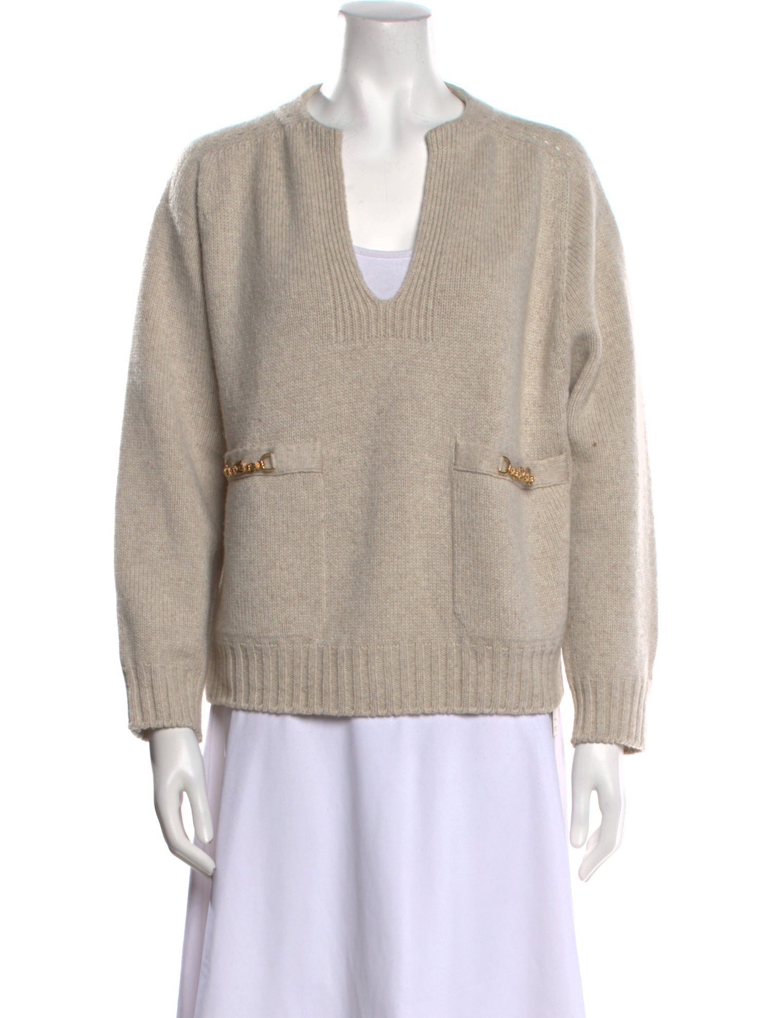 Celine Cashmere V-Neck Sweater