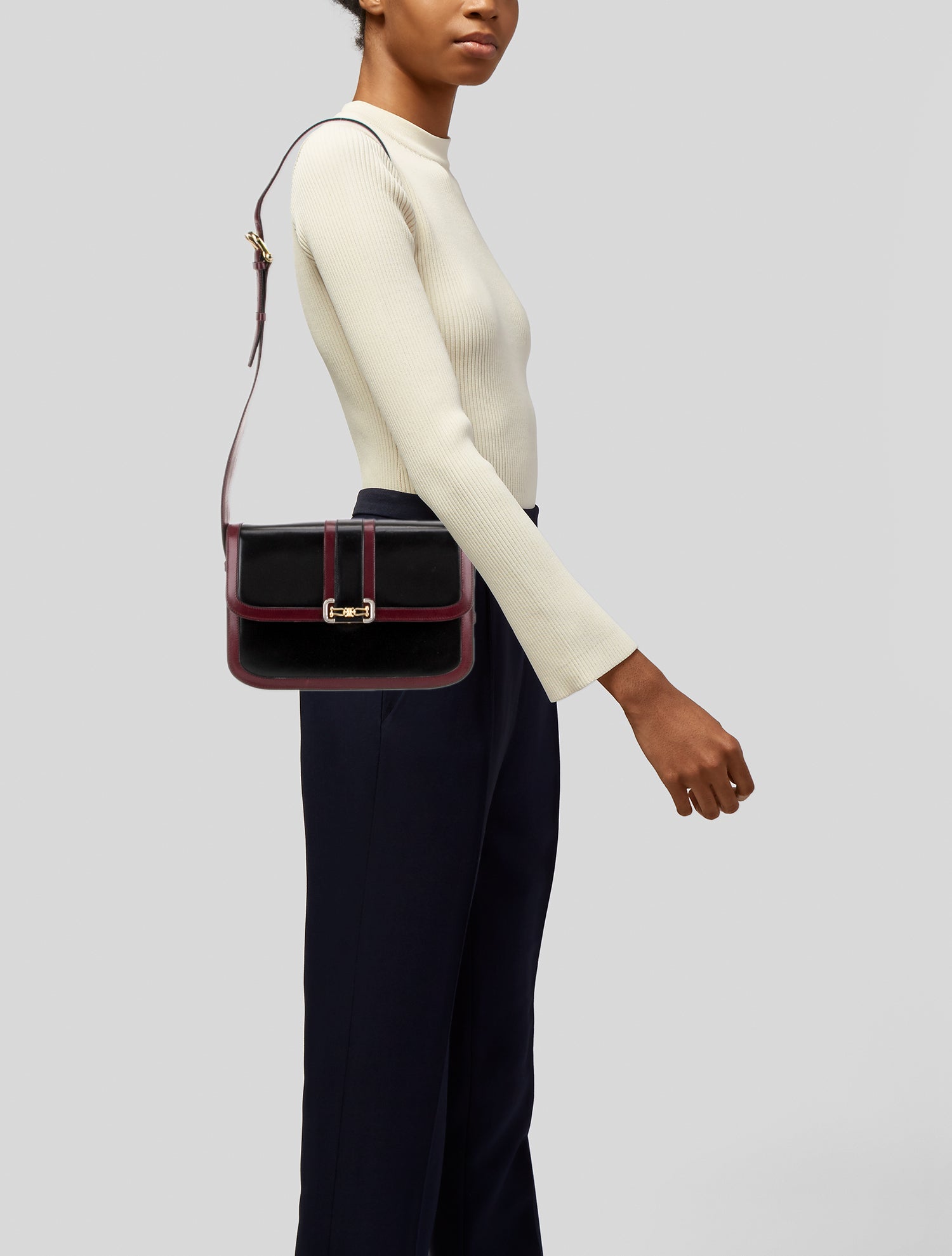 Celine Leather Crossbody Bag Vintage