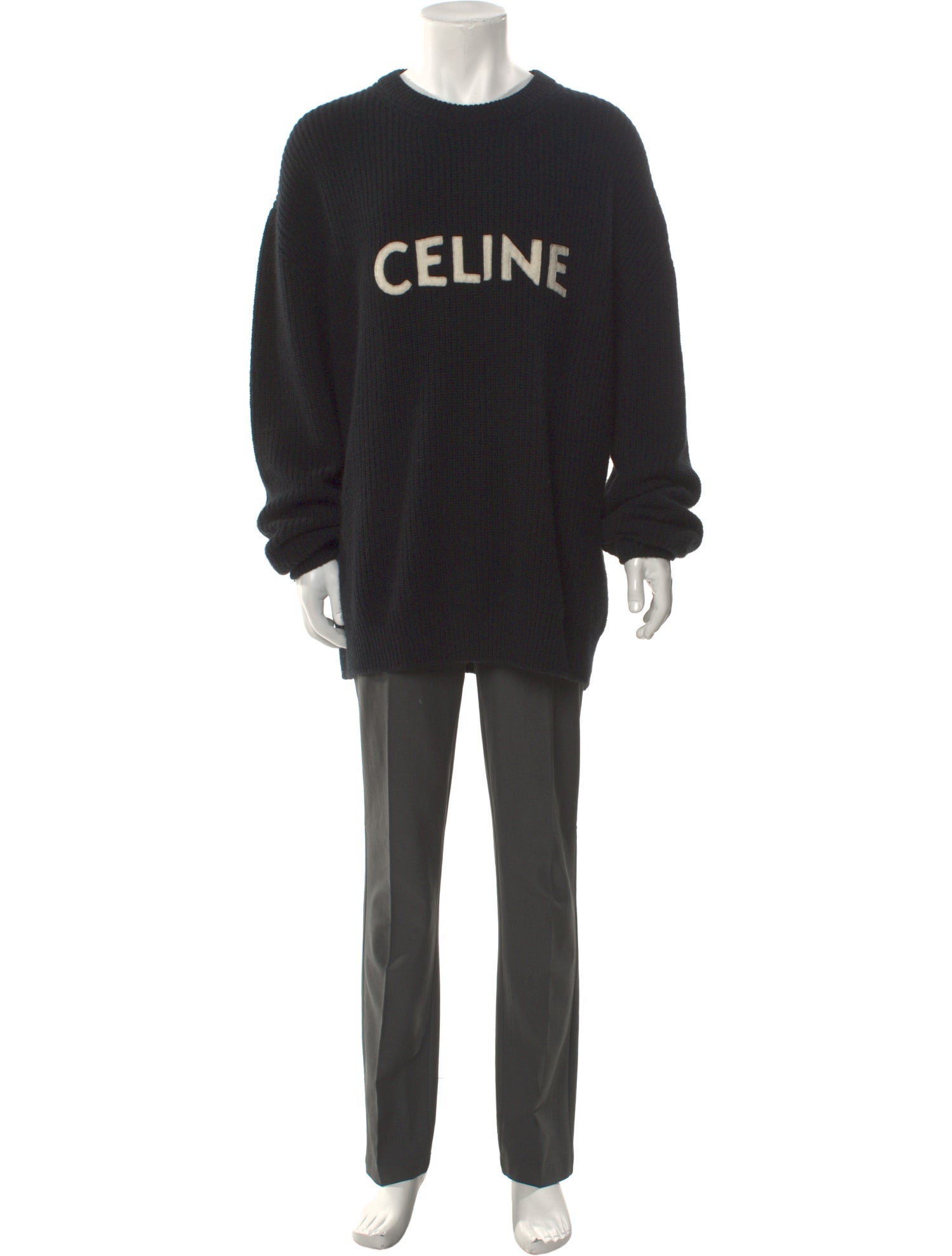 Celine Wool Graphic Print Pullover