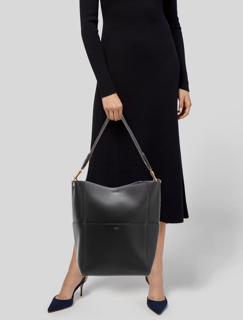 Celine Leather Seau Sangle Medium