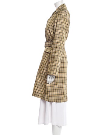 Celine 2017 Plaid Print Coat