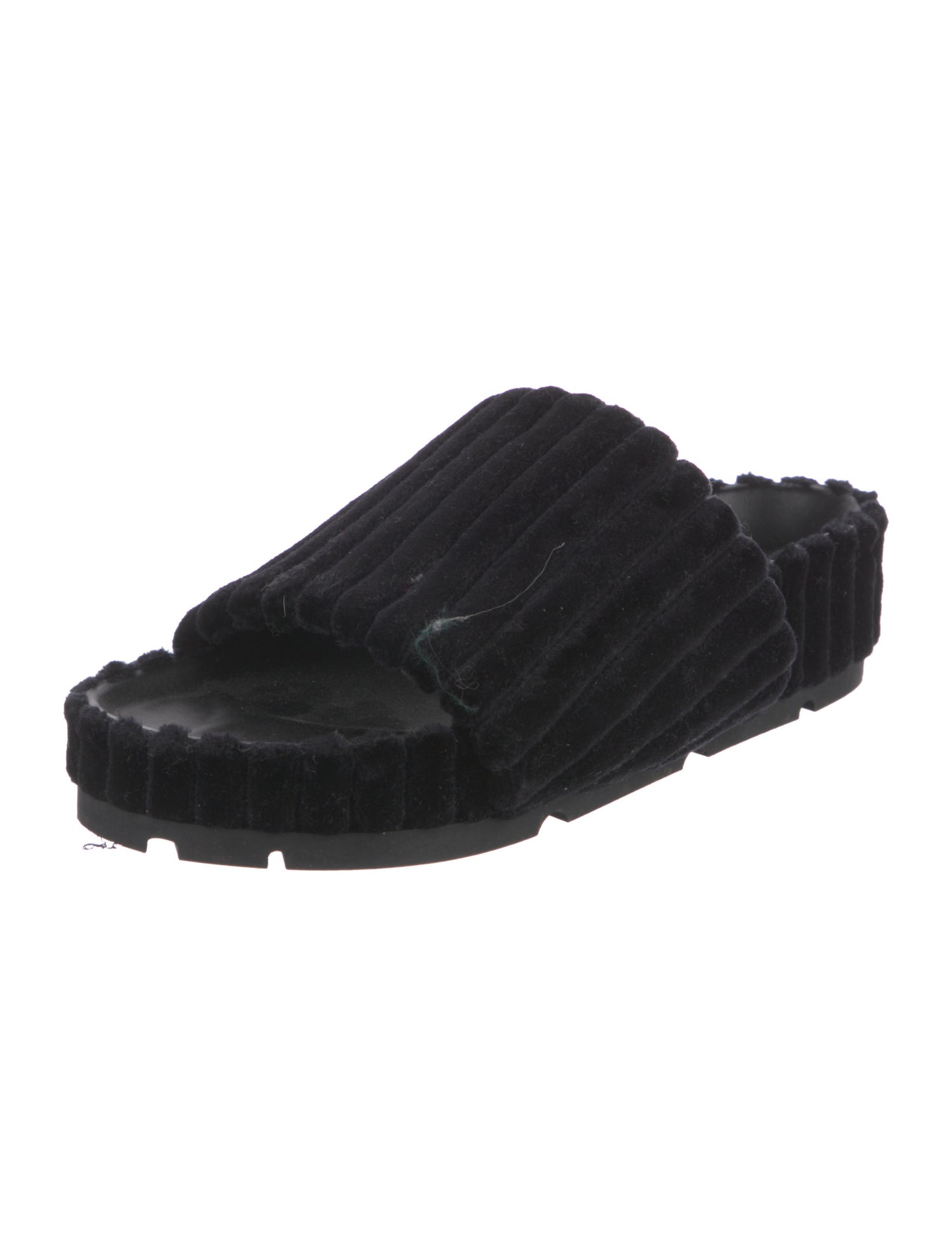 Celine Velvet Slides