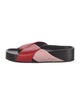 Celine Leather Colorblock Pattern Slides