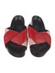 Celine Leather Colorblock Pattern Slides