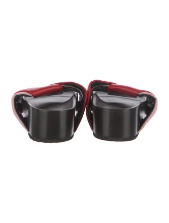 Celine Leather Colorblock Pattern Slides