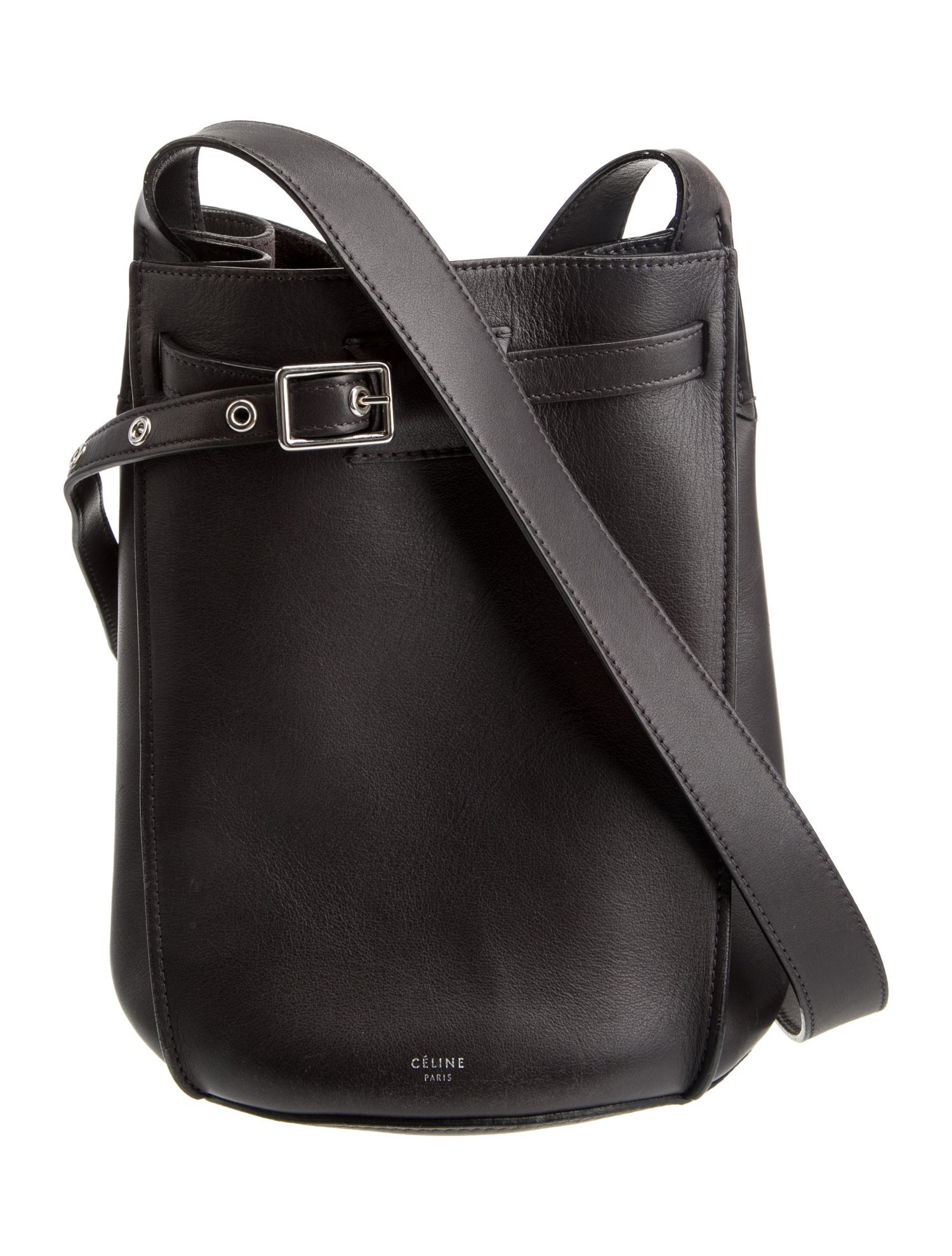 Celine Leather Big Bucket w/Strap