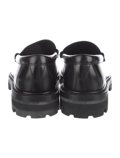 Celine Leather Fringe Trim Accent Loafers