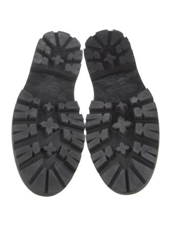 Celine Leather Fringe Trim Accent Loafers