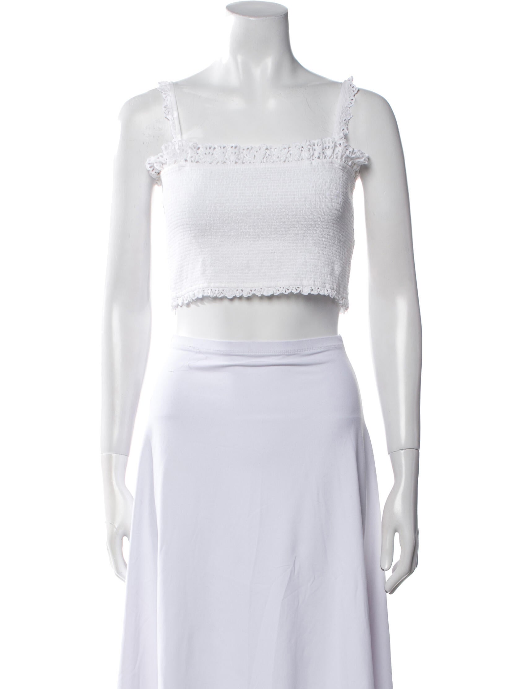 Celine Square Neckline Sleeveless Crop Top