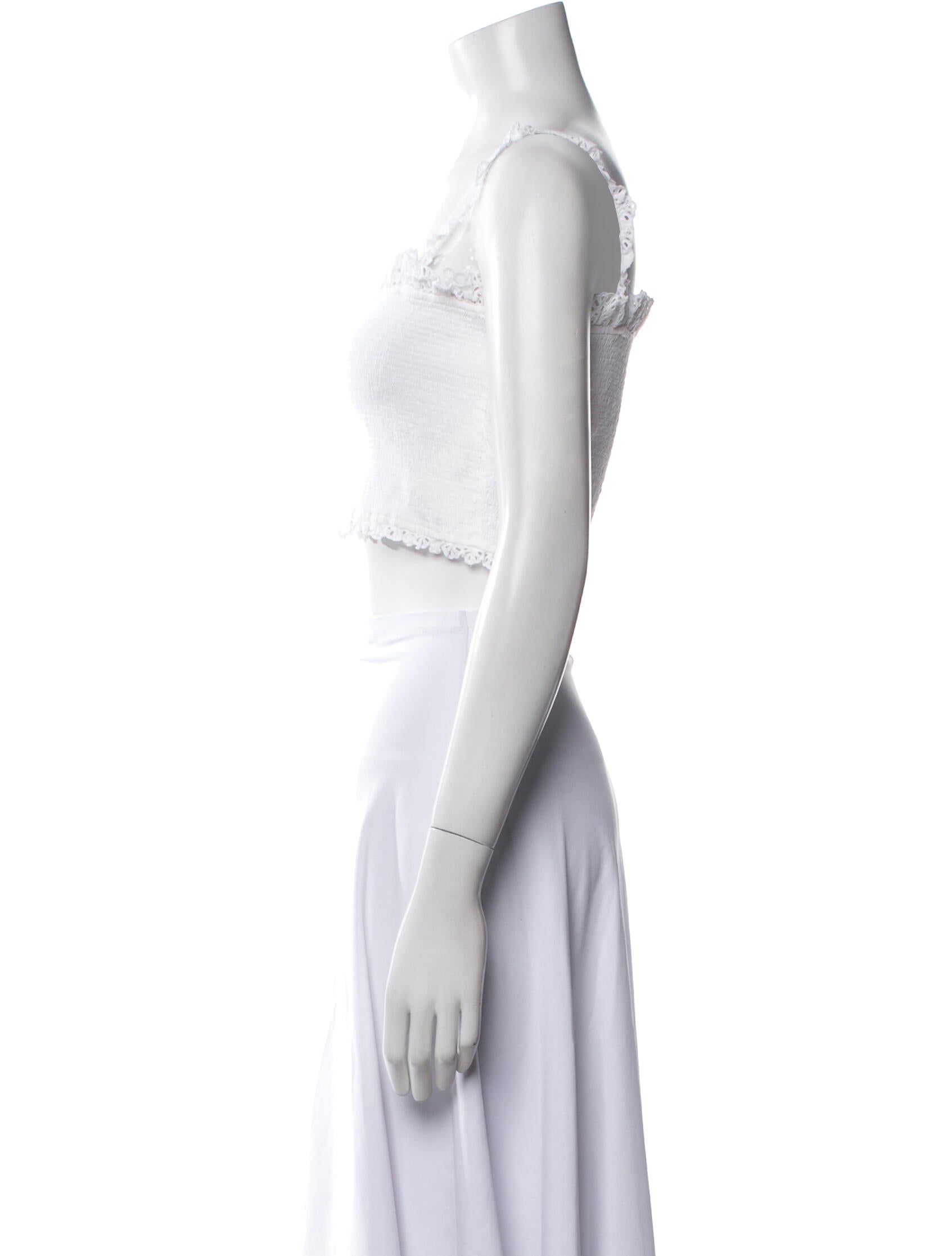 Celine Square Neckline Sleeveless Crop Top