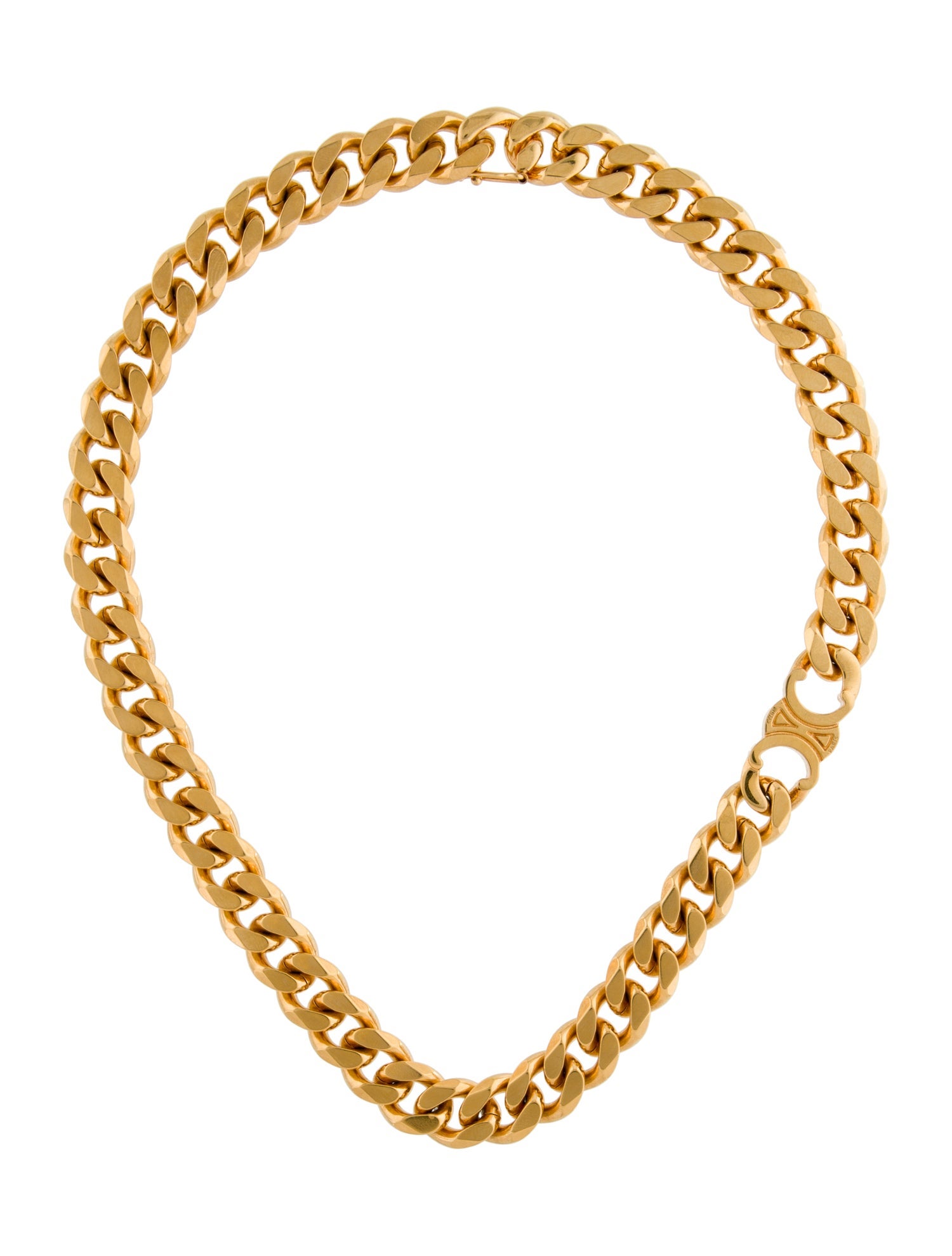 Celine Triomphe Gourmette Necklace