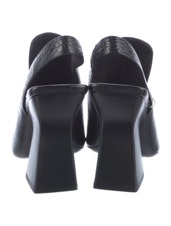 Celine Embossed Leather Slingback Sandals