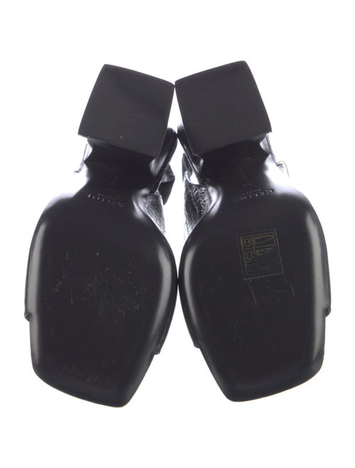 Celine Embossed Leather Slingback Sandals