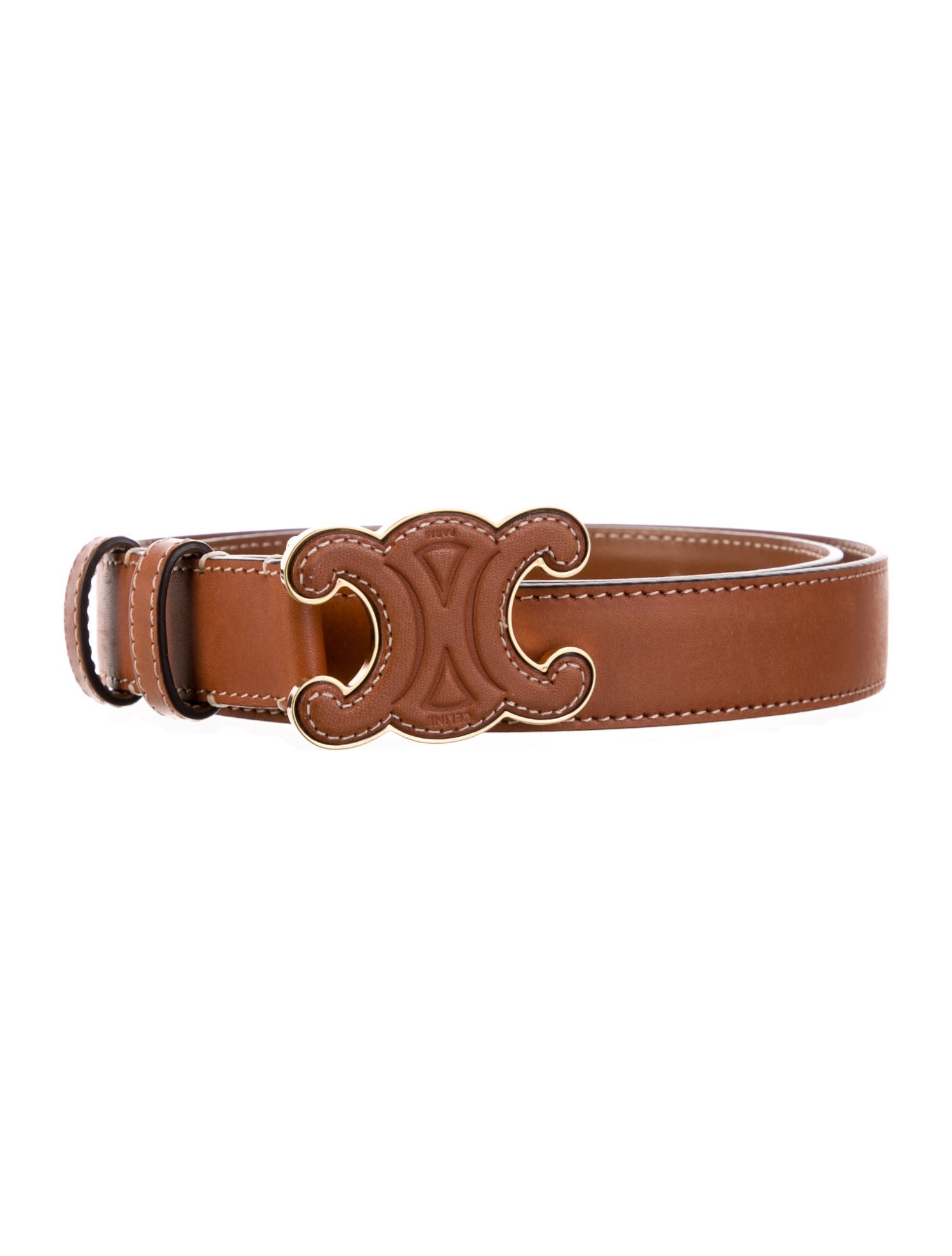 Celine Skinny Leather Belt