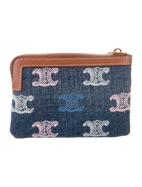 Celine Monogram Pattern Denim Wallet